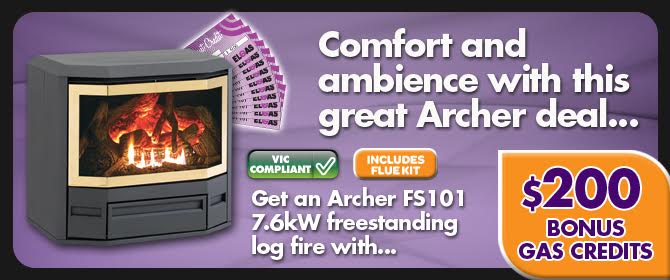 Archer FS101C独立燃气壁炉