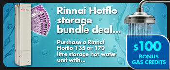 Rinnai HotFlo Hot Water Bundle Sale